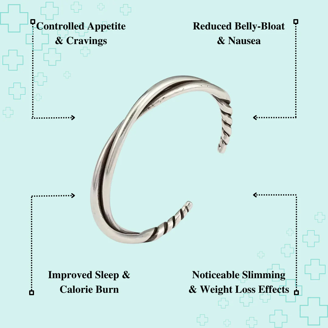 MagTherapy™ 925  Unique Twisted Wire Menopause Bracelet