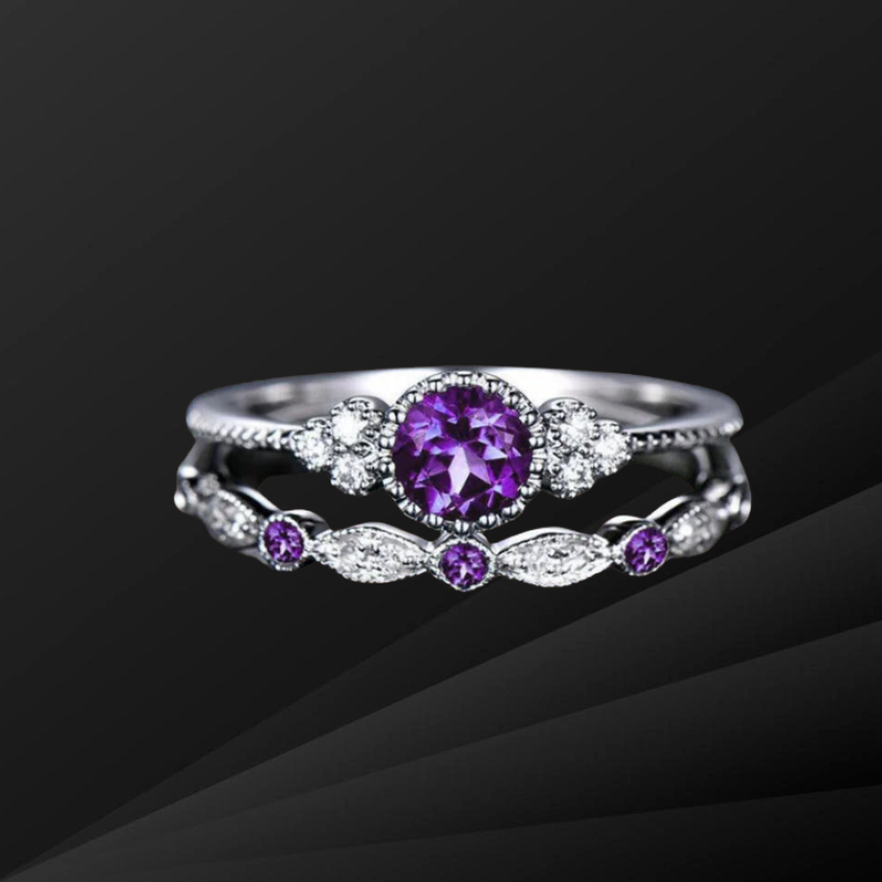 [Luxe Collection] MagTherapy™ Double Gemstone Slimming Ring