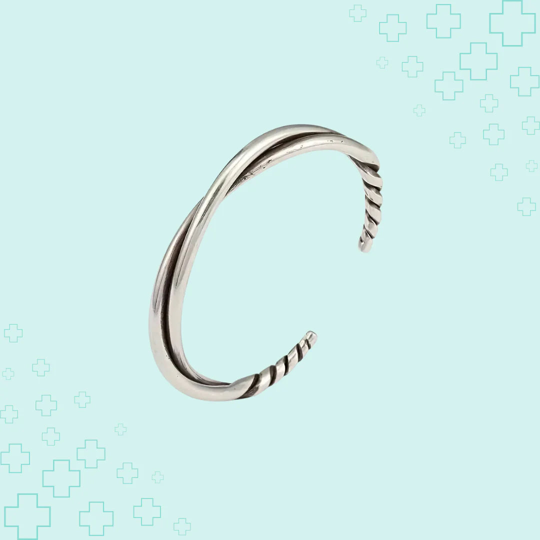 MagTherapy™ 925  Unique Twisted Wire Menopause Bracelet