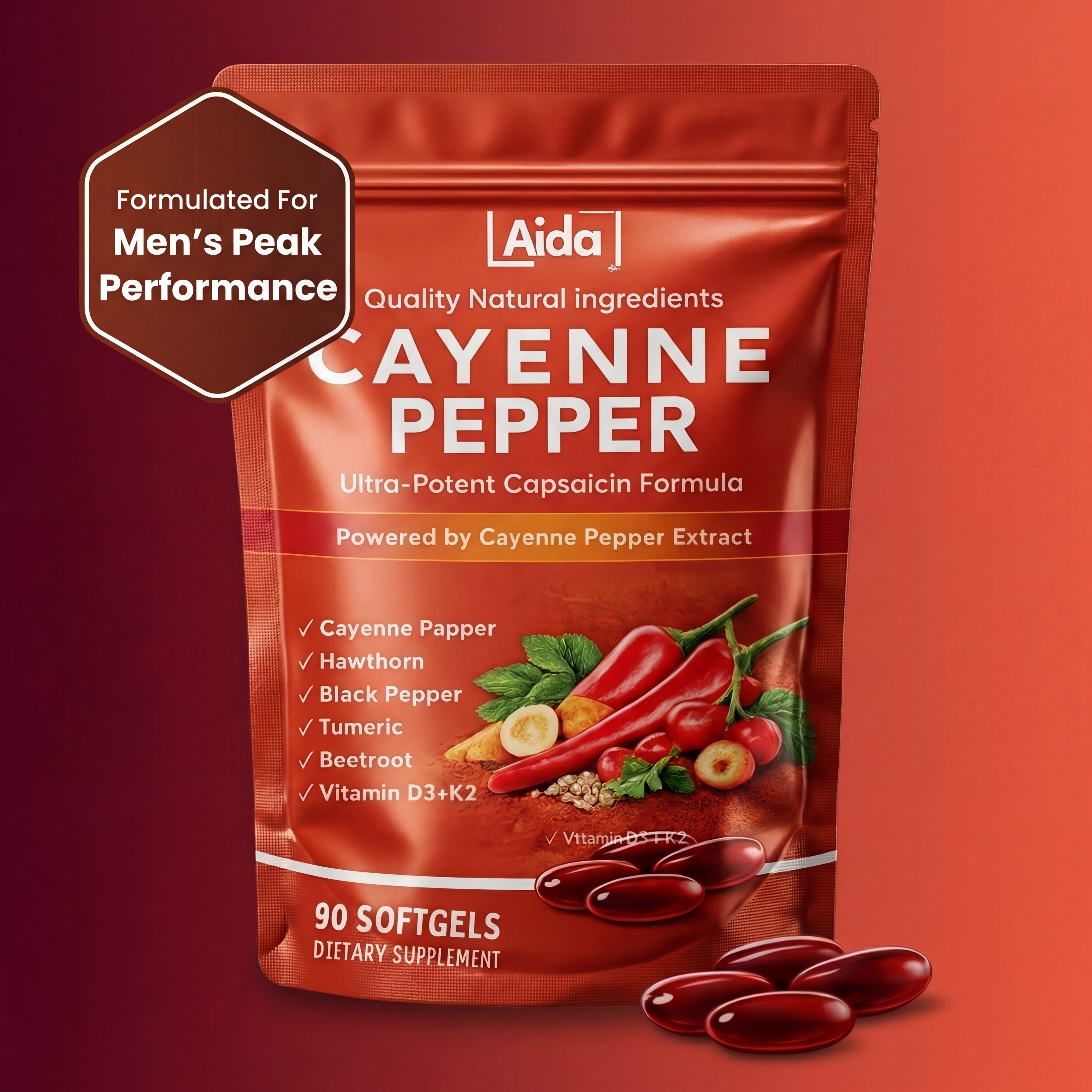 Aida™ - Alpha Male Cayenne Softgels
