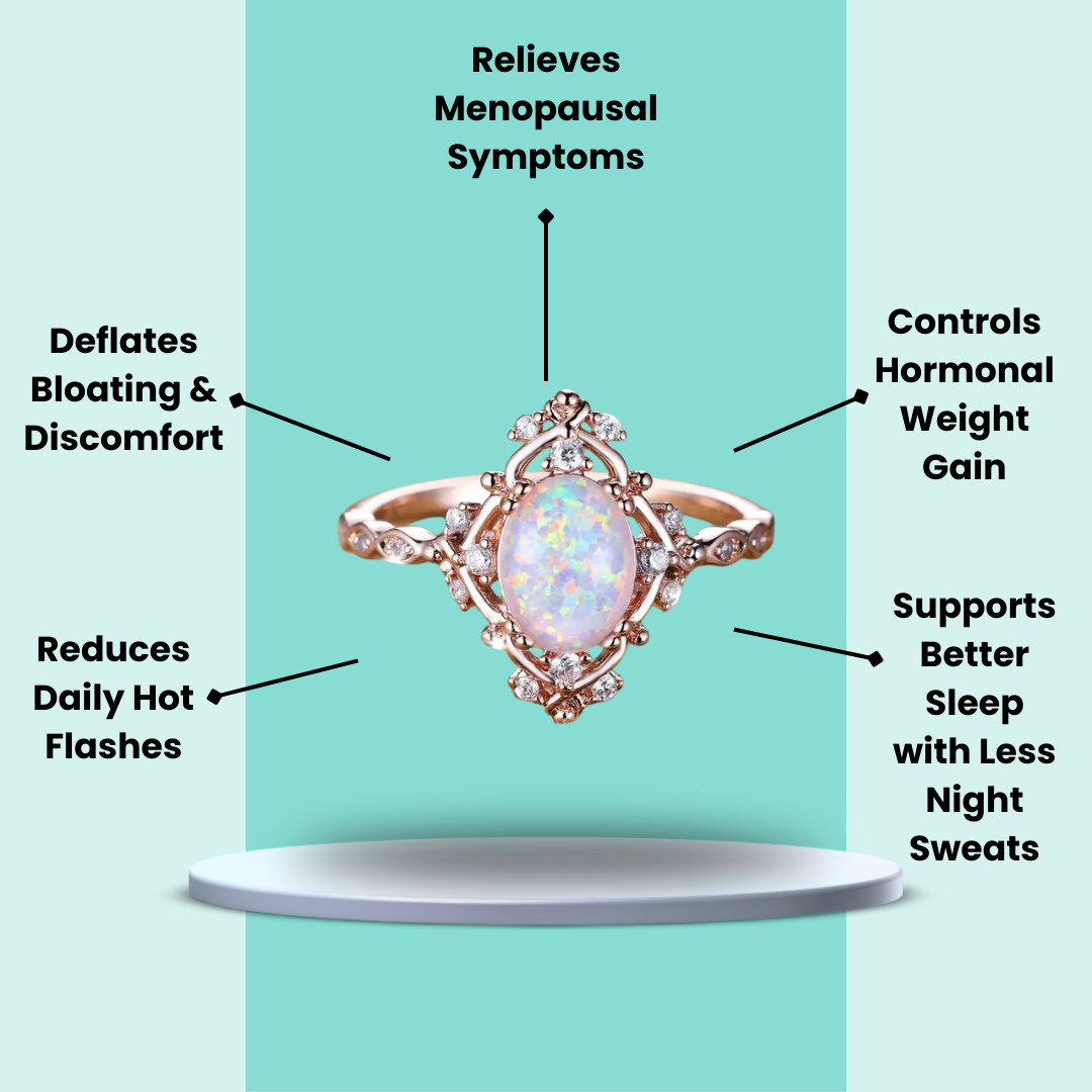 MagTherapy™ 18k White Opal Menopause Ring Kit