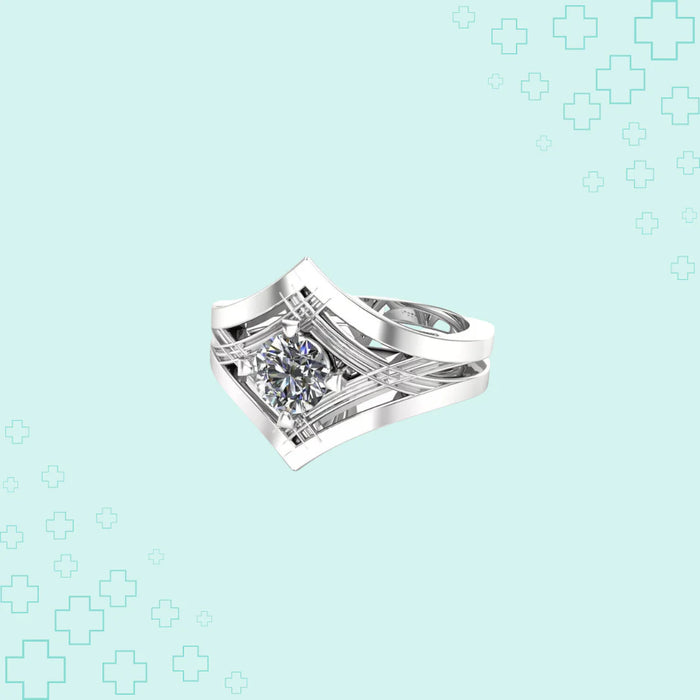 MagTherapy™ 925 Rhombus Inlaid Menopause Ring