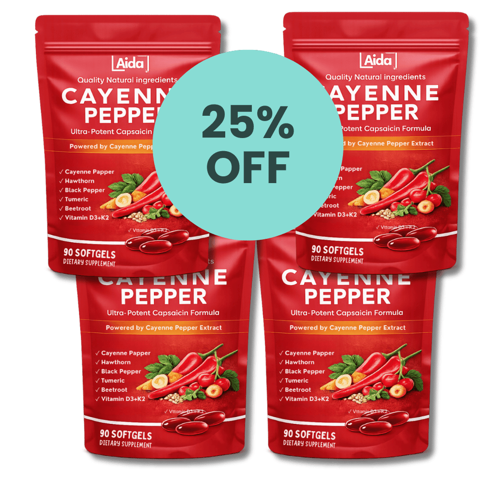 Aida™ - Cayenne Pepper Softgels (4 Pouches)