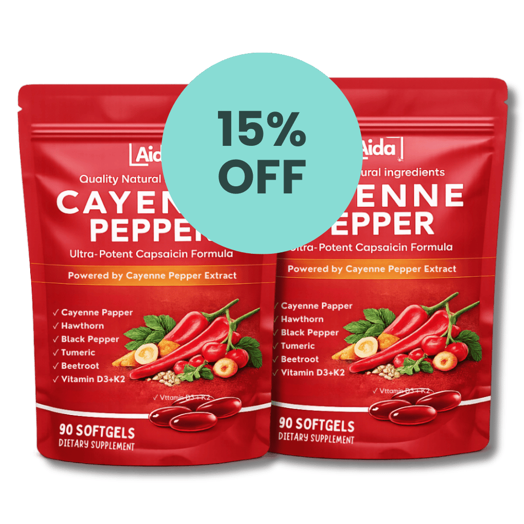 Aida™ - Cayenne Pepper Softgels (2 Pouches)