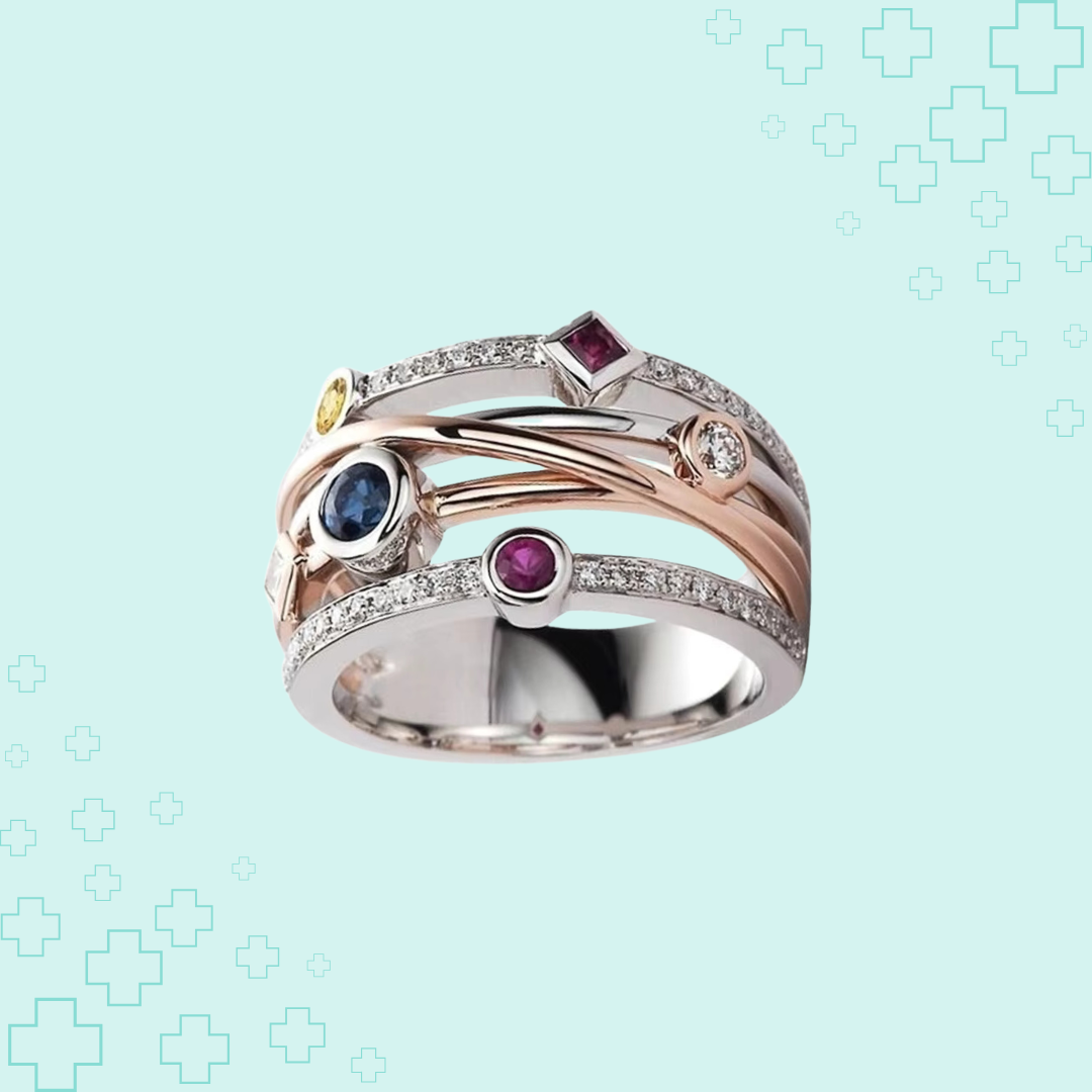 MagTherapy™ 18k Multi-Layer Gemstone Menopause Ring Kit