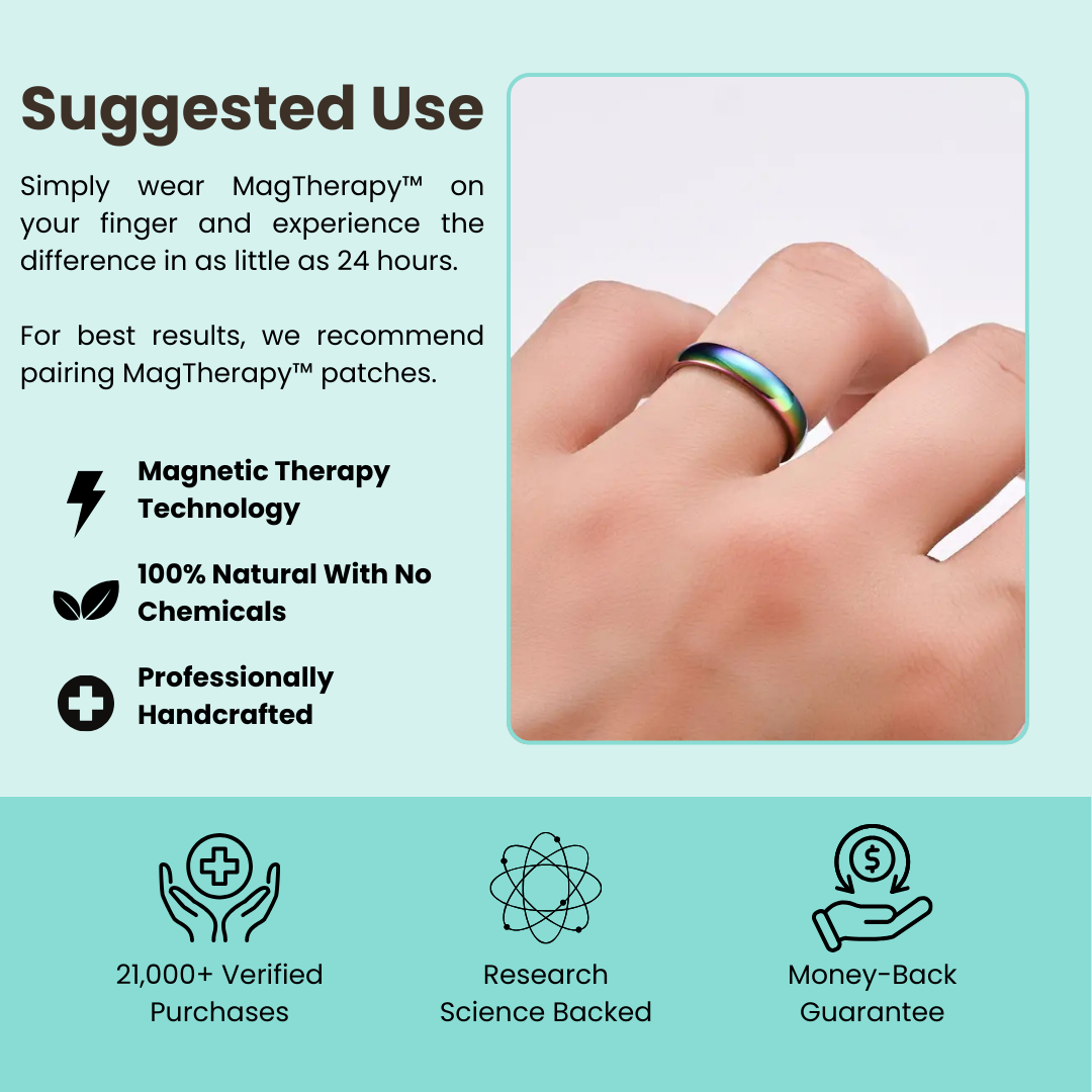 MagTherapy™ 18k Steel Rainbow Menopause Ring Kit