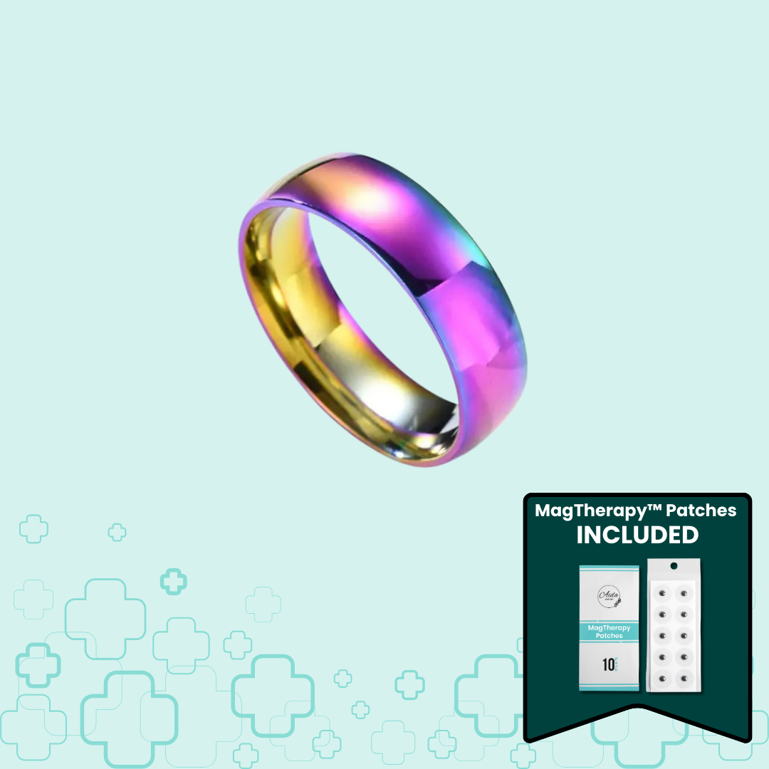 MagTherapy™ 18k Steel Rainbow Menopause Ring Kit