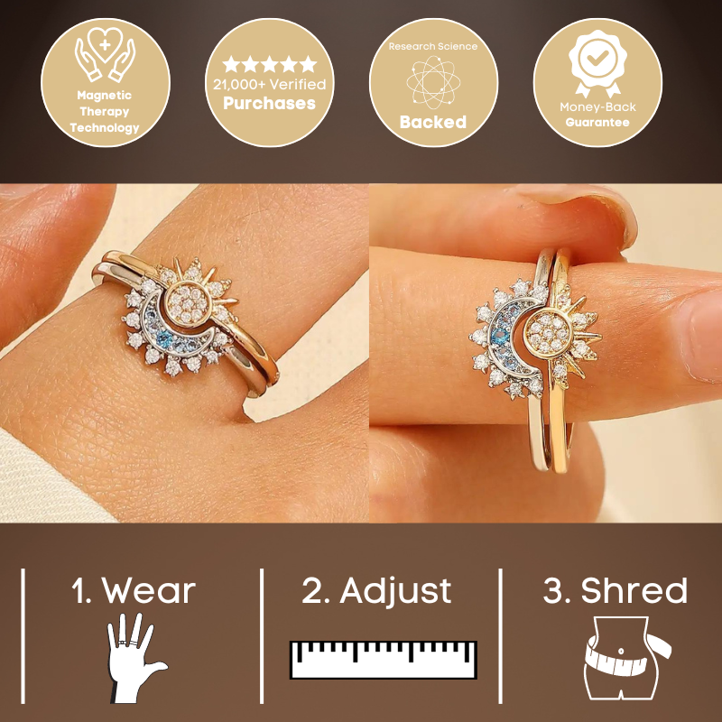 MagTherapy™ Two Piece Sun & Moon Slimming Ring