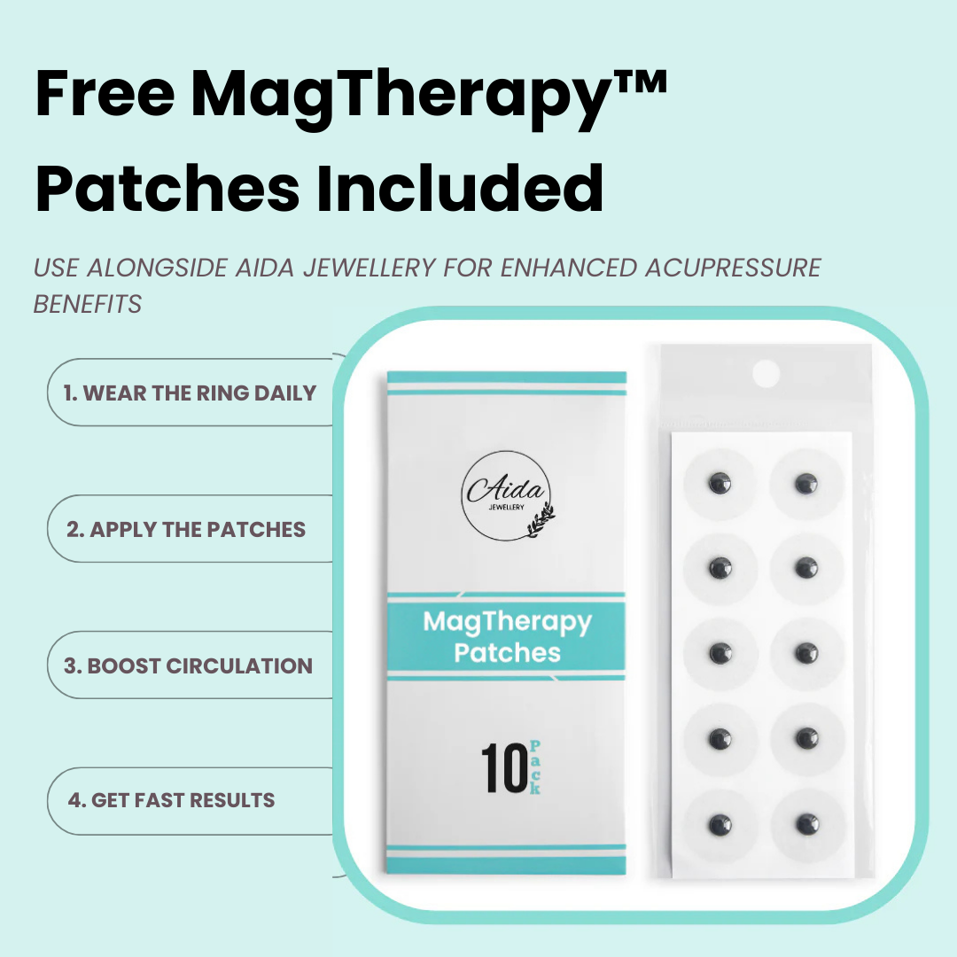 MagTherapy™ 18k Plated Shining Infinity Acupressure Ring Kit