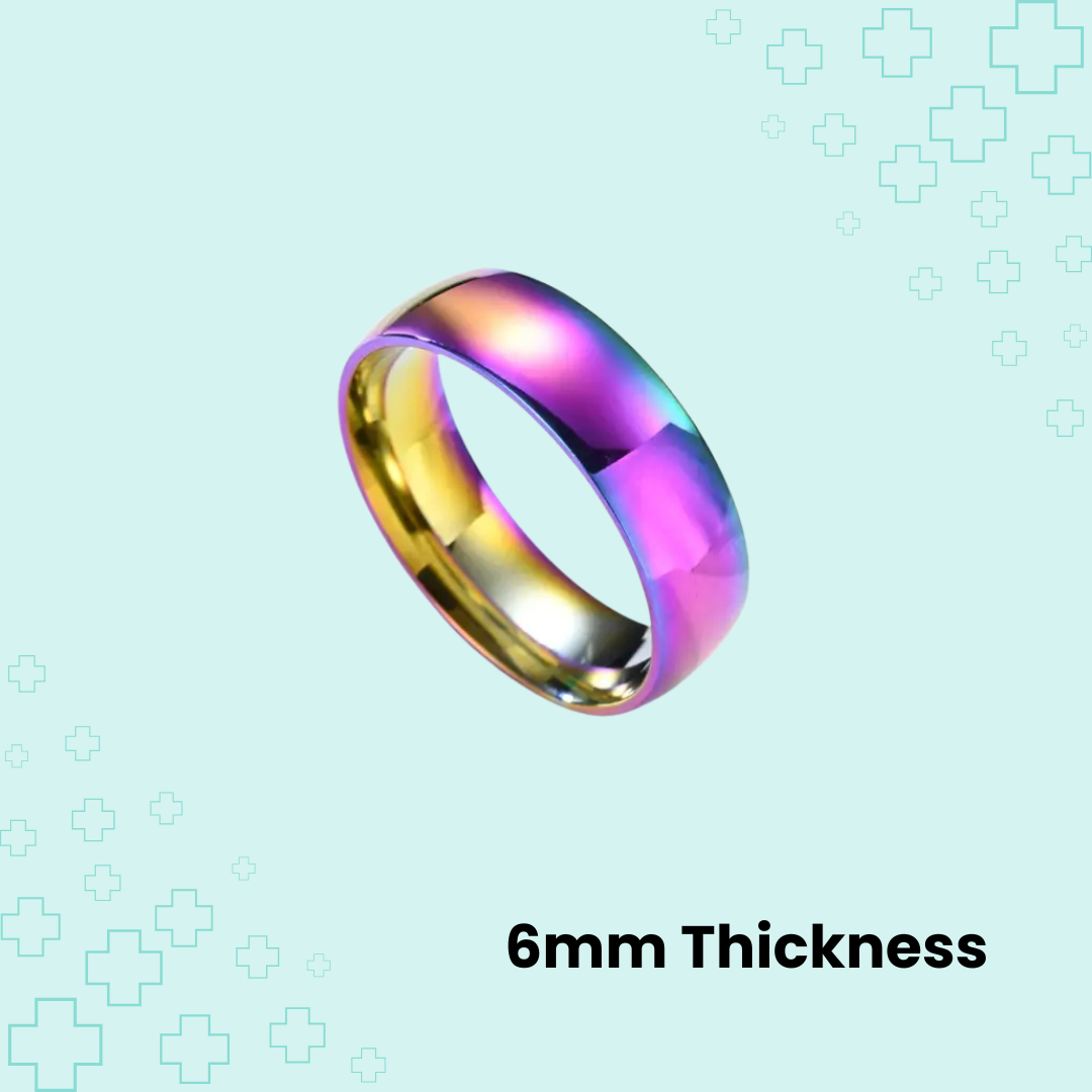 MagTherapy™ 18k Steel Rainbow Menopause Ring Kit