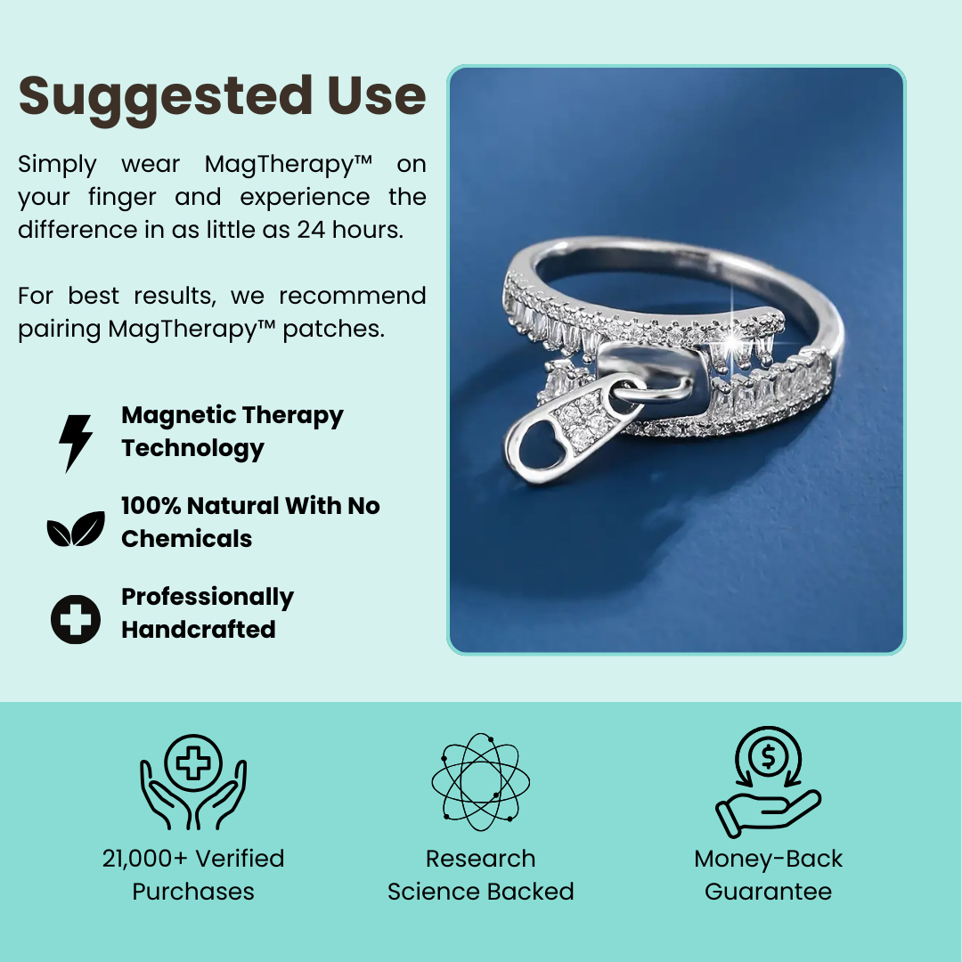 MagTherapy™ 18k Elegant Zipper Menopause Ring Kit