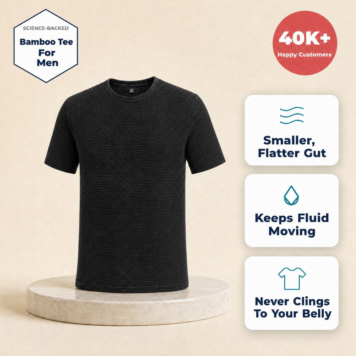 Aida Bamboo Drainage Tee - Smaller, flatter gut