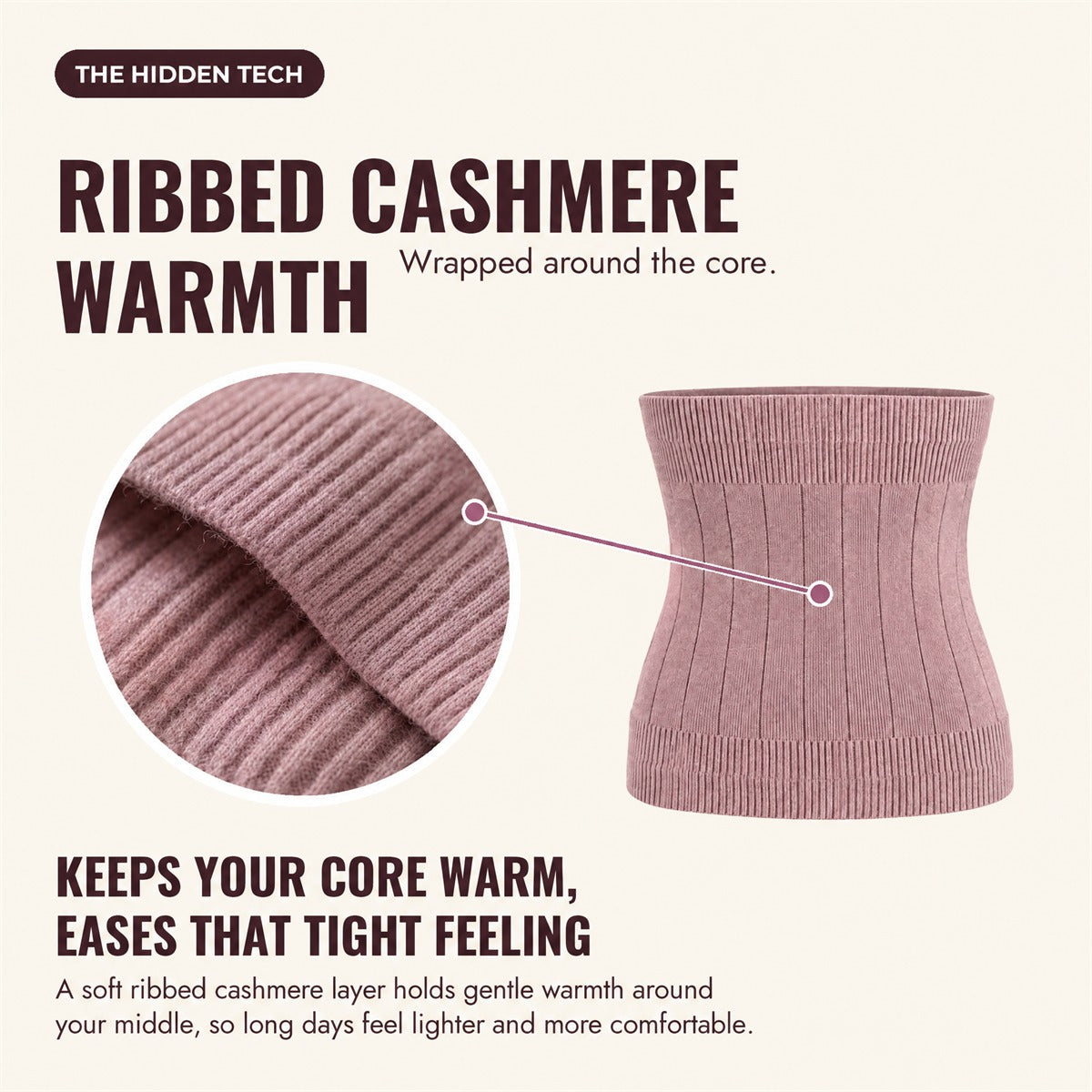 Aida Cashmere Core Wrap - The Hidden Tech