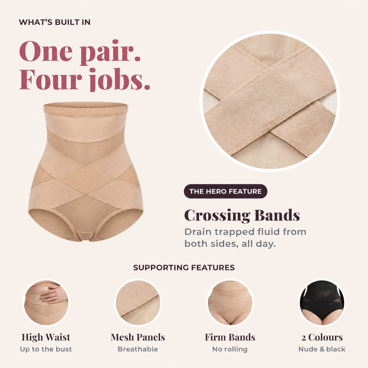 Aida Vienna Cross Sculpt Briefs - One Pair Four Jobs