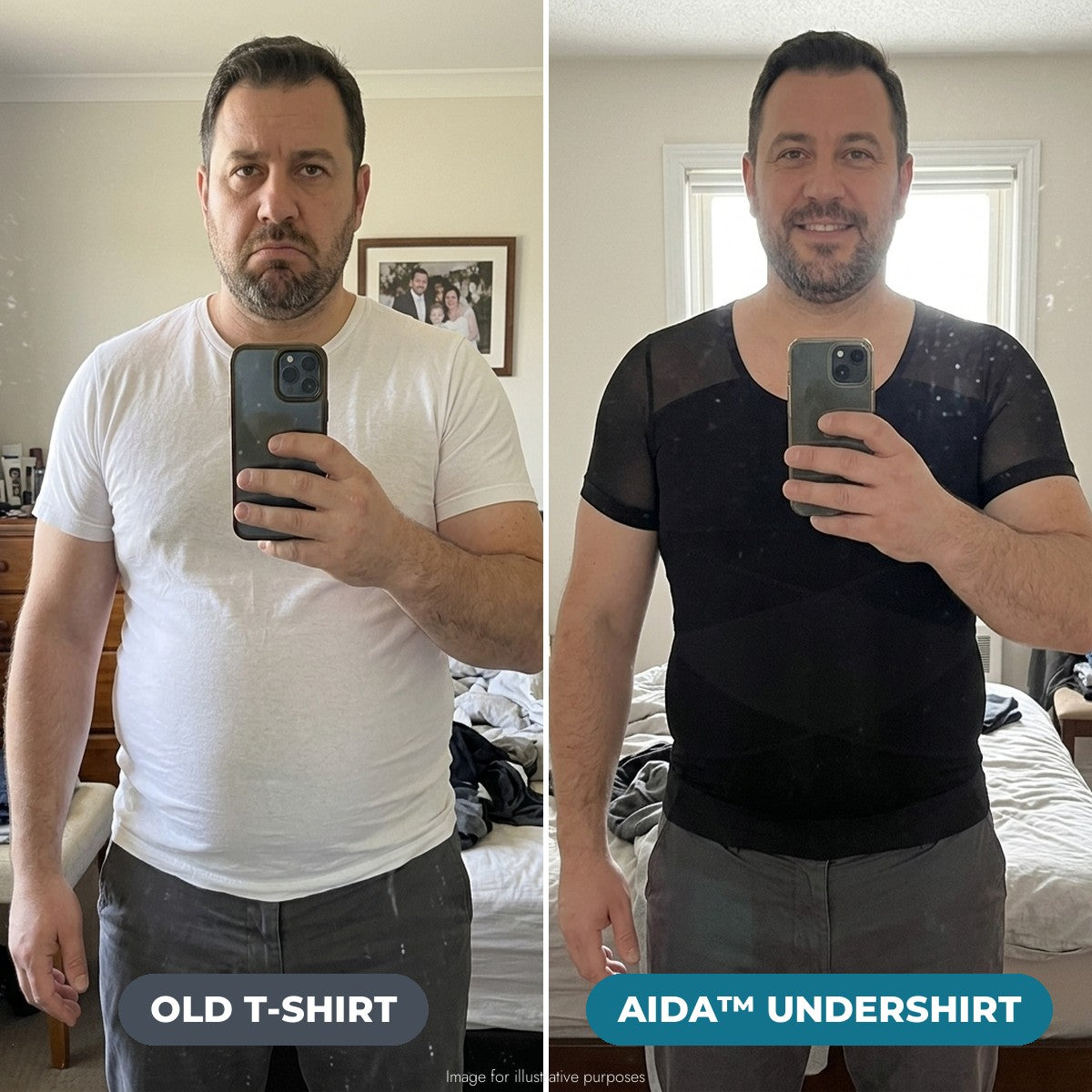 Old t-shirt vs Aida undershirt