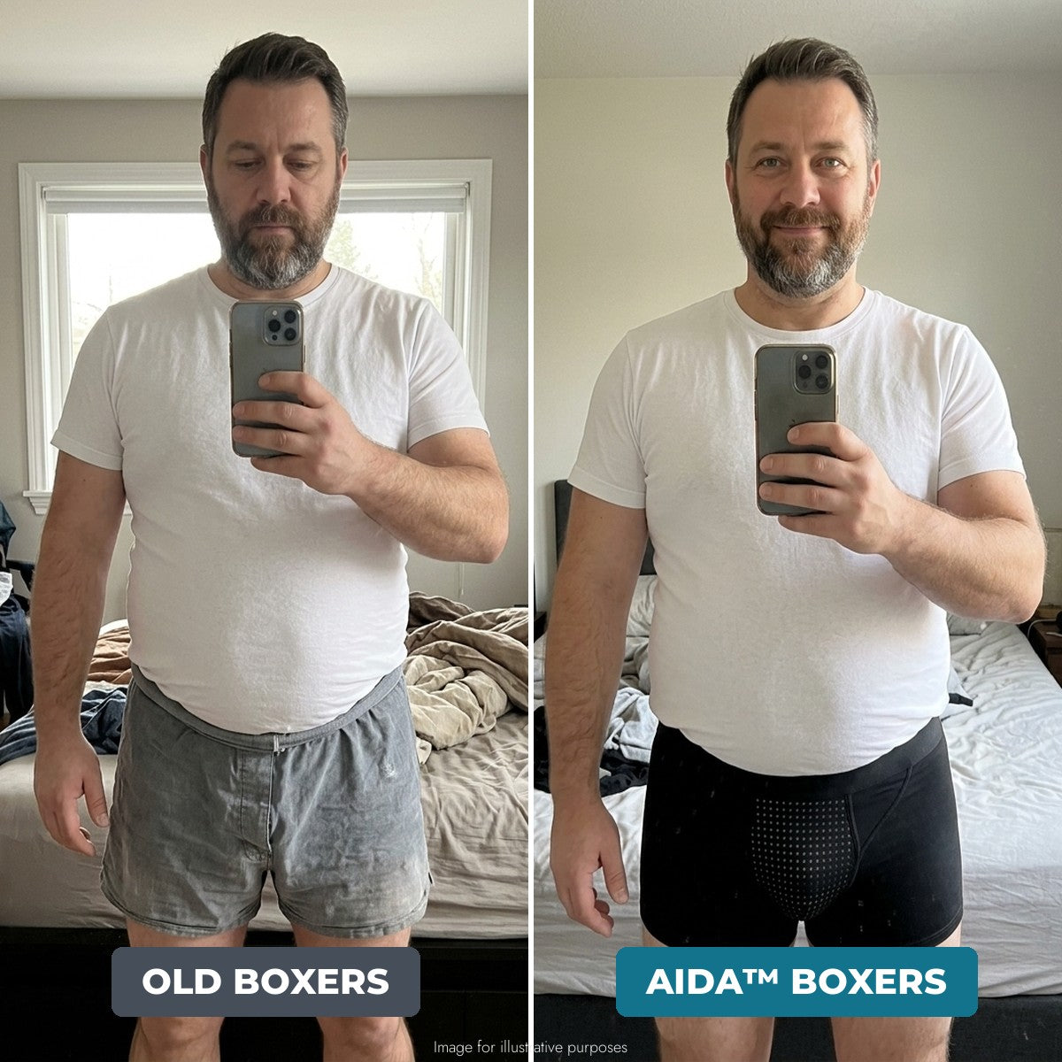 Aida Magnetic Therapy Boxers - Old boxers vs Aida