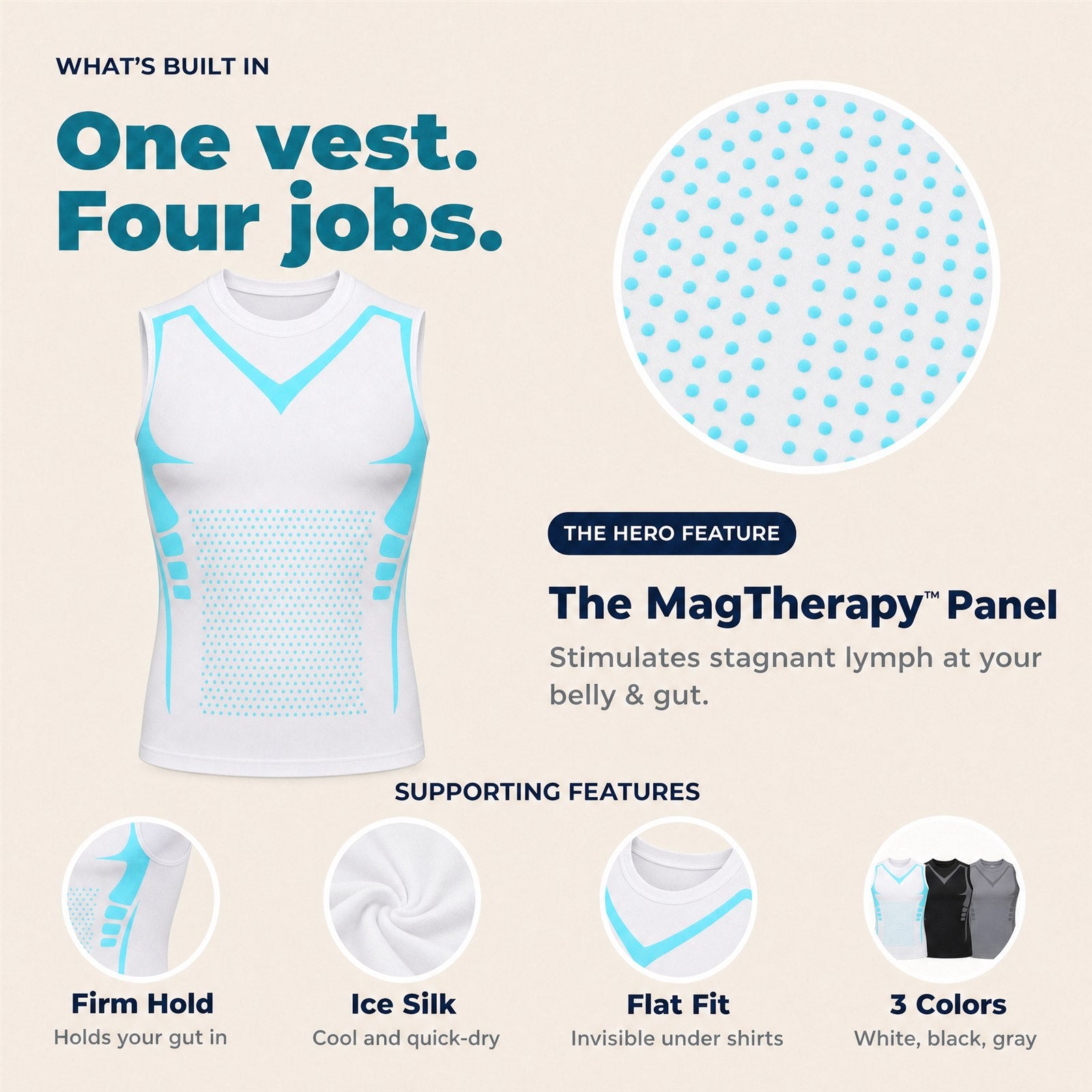 Aida MagTherapy Compression Vest - One Vest Four Jobs