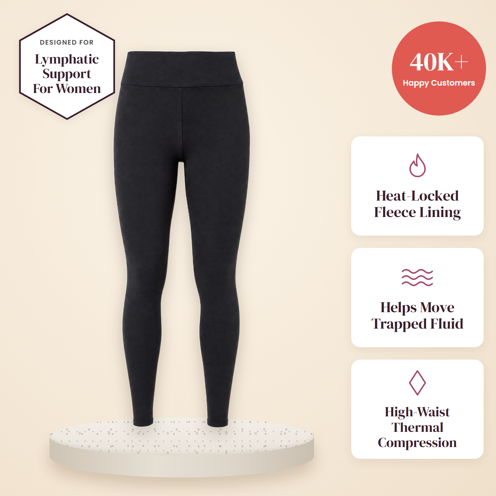 Aida Lymphatic Thermal Leggings - Hero - Designed for lymphatic support