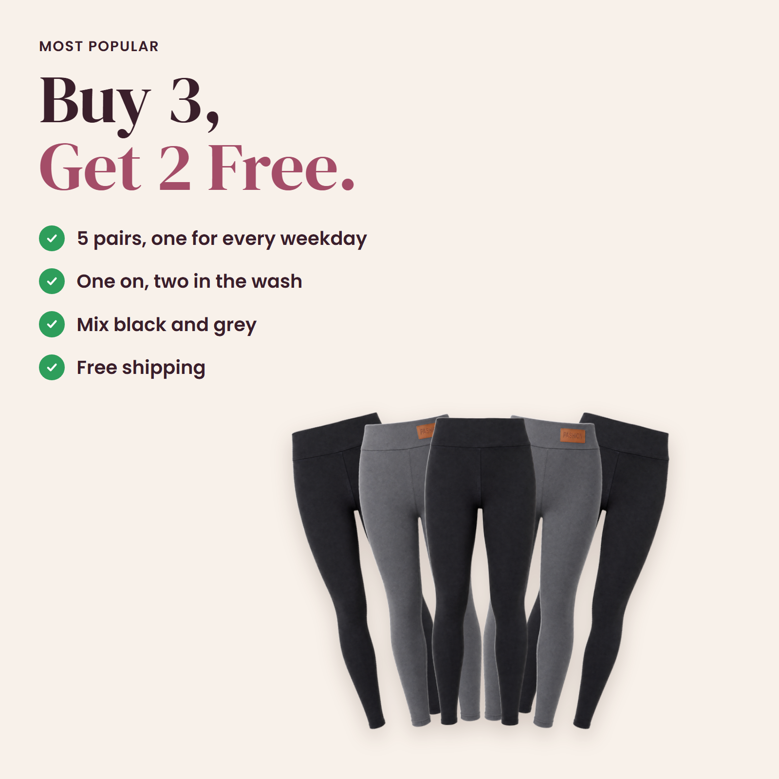 Aida Lymphatic Thermal Leggings - Buy 3, Get 2 Free