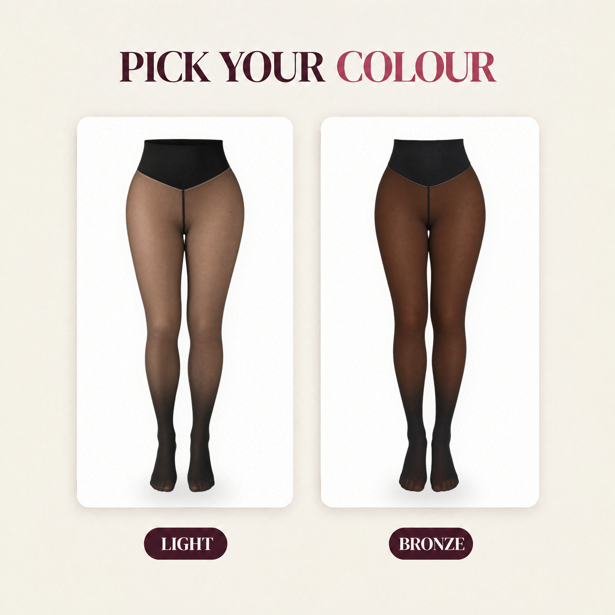 Pick your colour: light or bronze