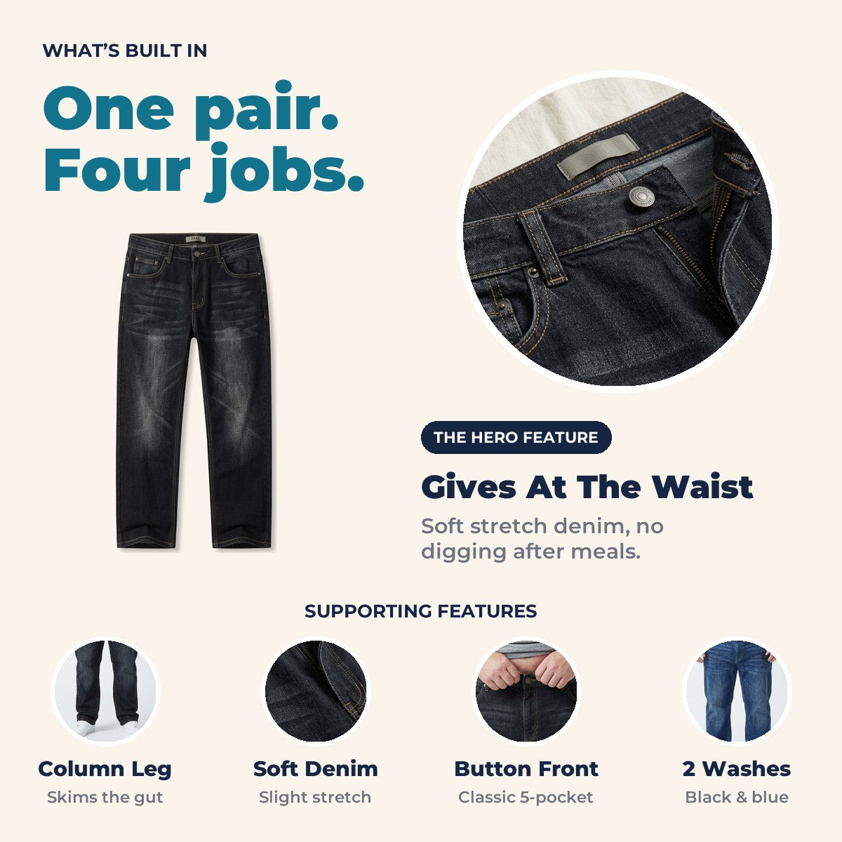 One pair, four jobs