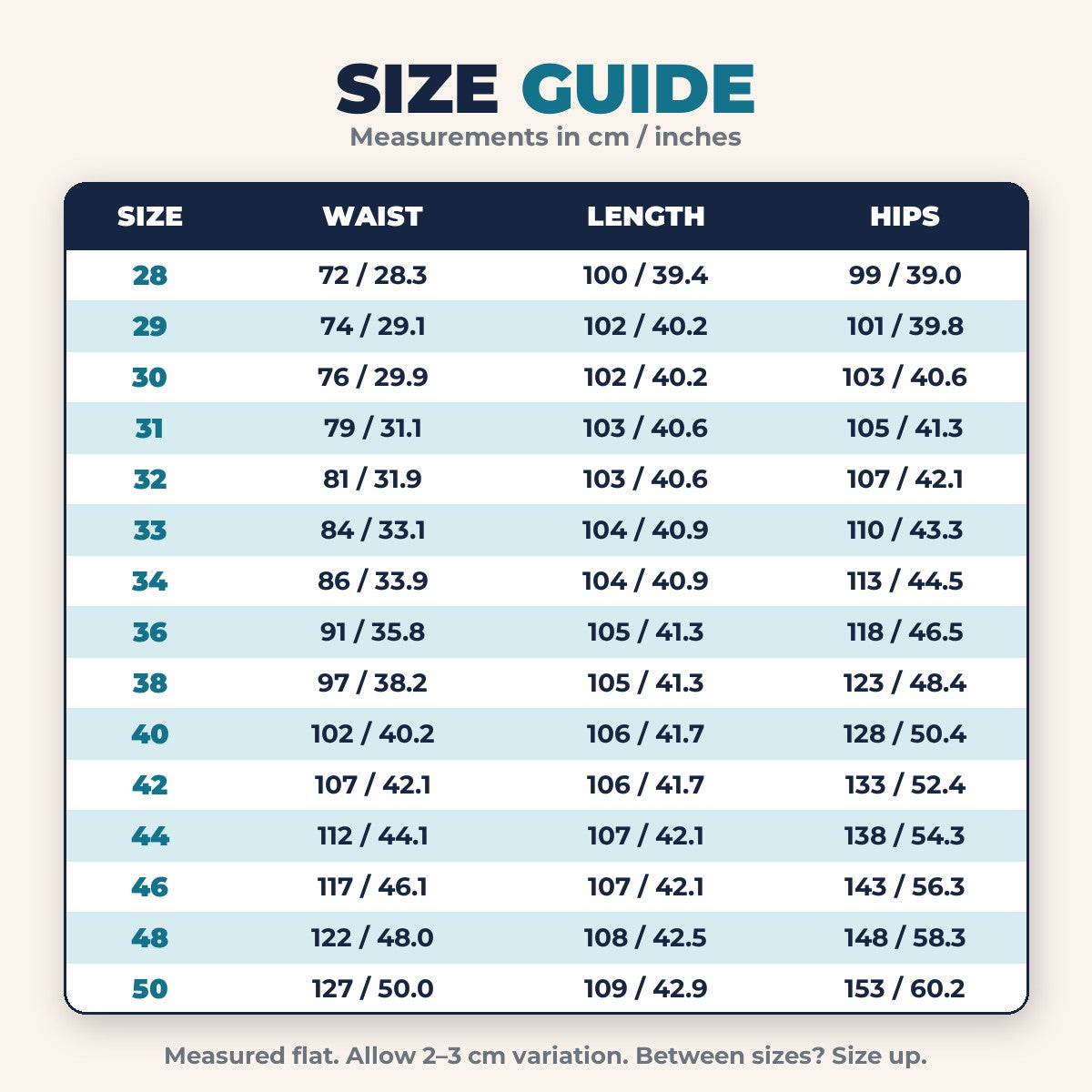 Size guide
