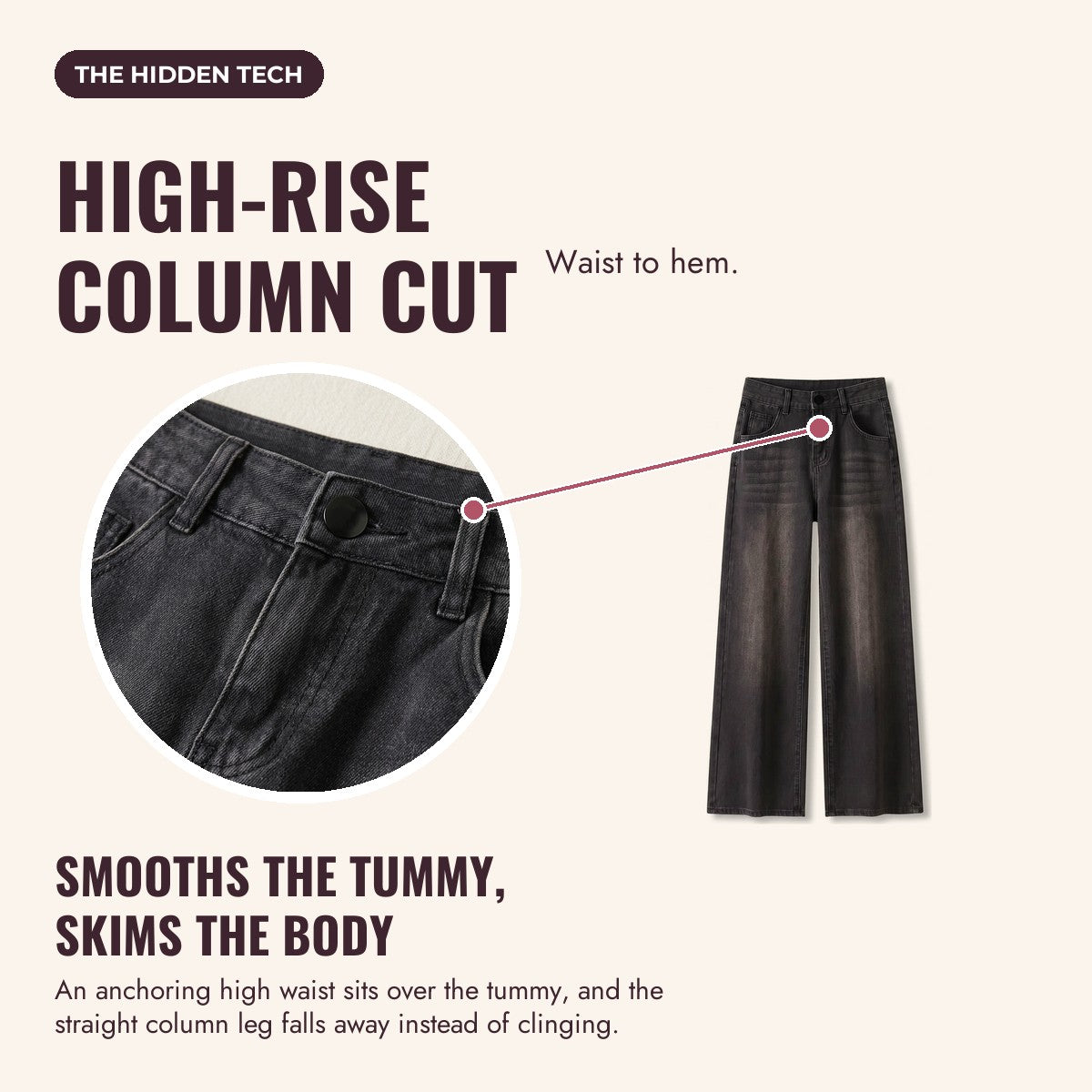 Aida Verona Column Jeans - The Hidden Tech
