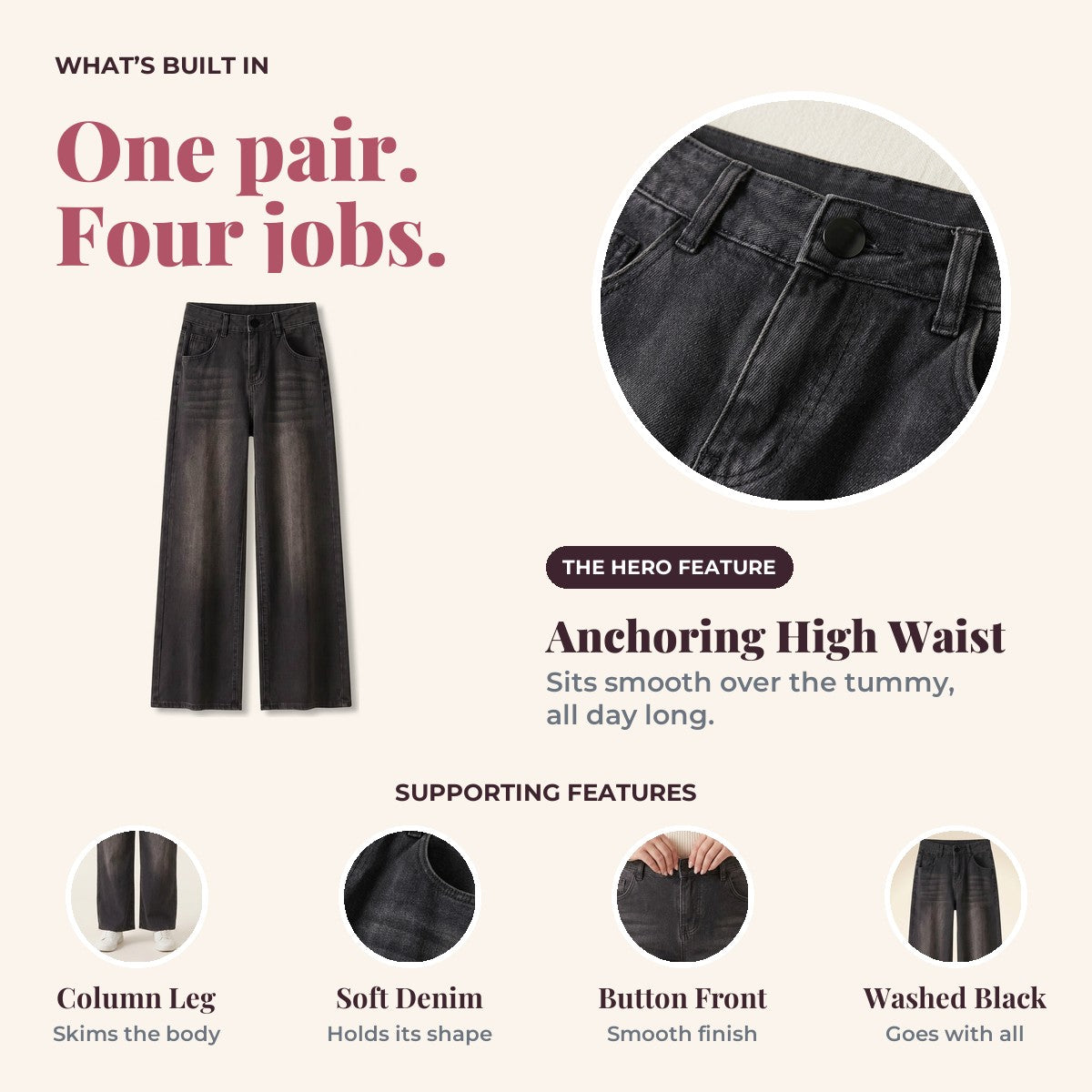 Aida Verona Column Jeans - One Pair Four Jobs