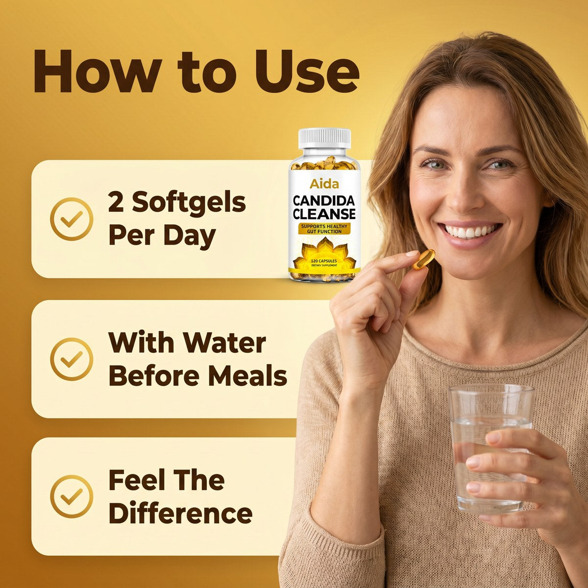 Aida™ - Candida Cleanse Softgels