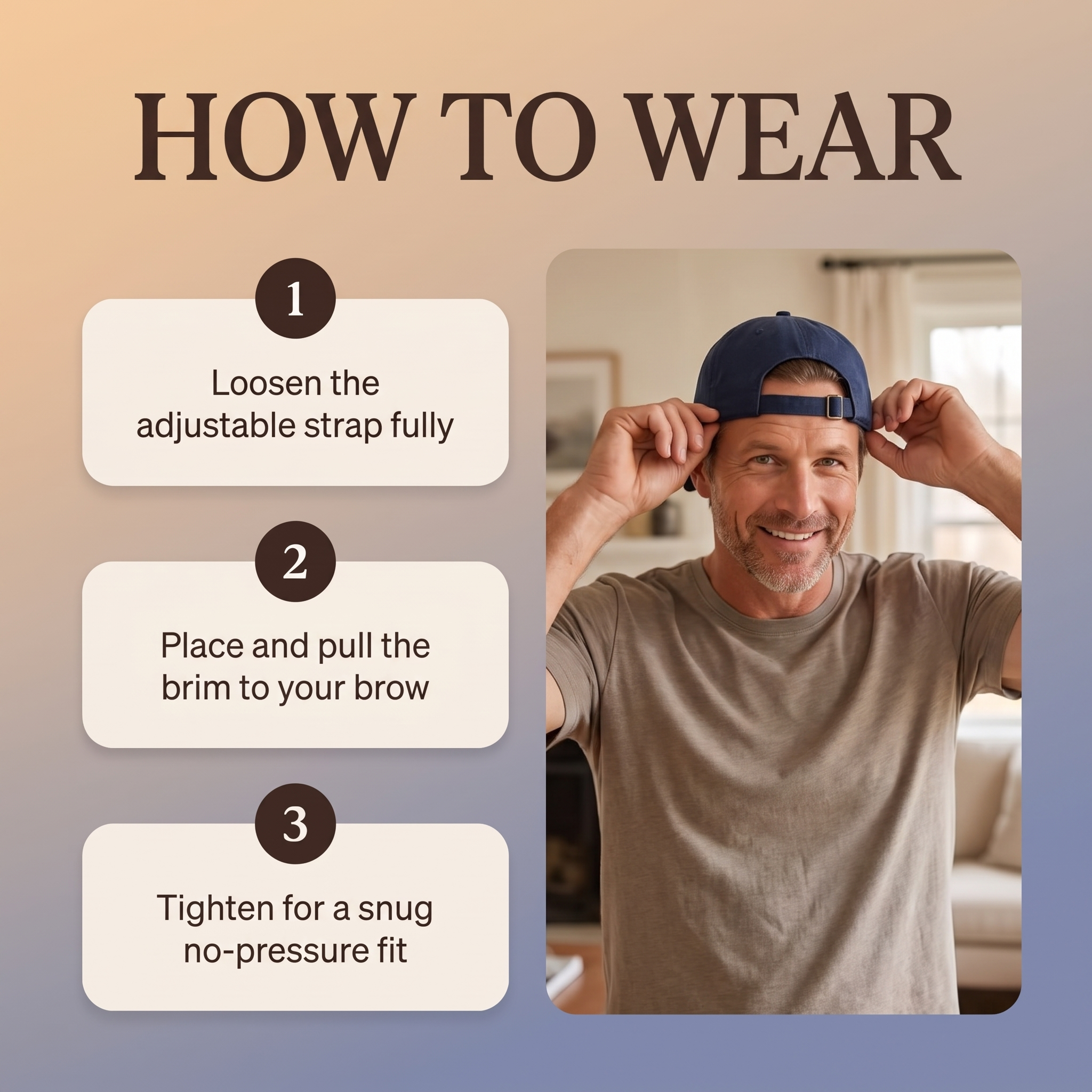 Aida The Big Head Cap - Perfect Fit in 3 Steps