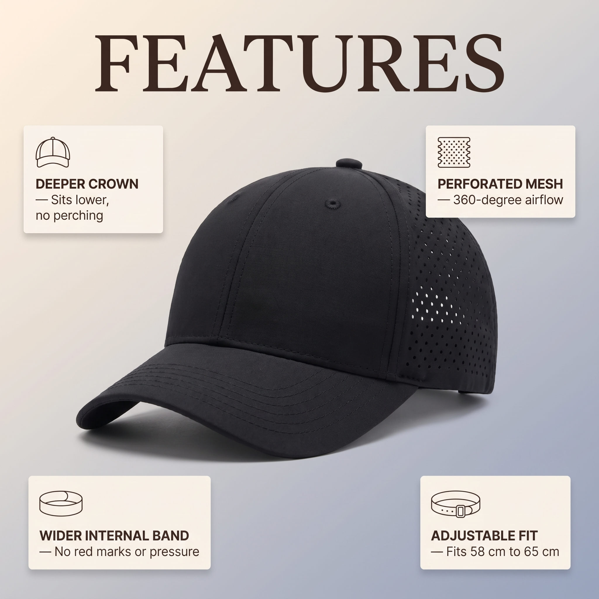 Aida The Big Head Cap - Built Different Features