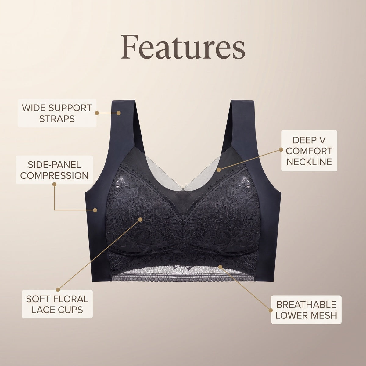 Aida™ – Lymphatic Support Bra