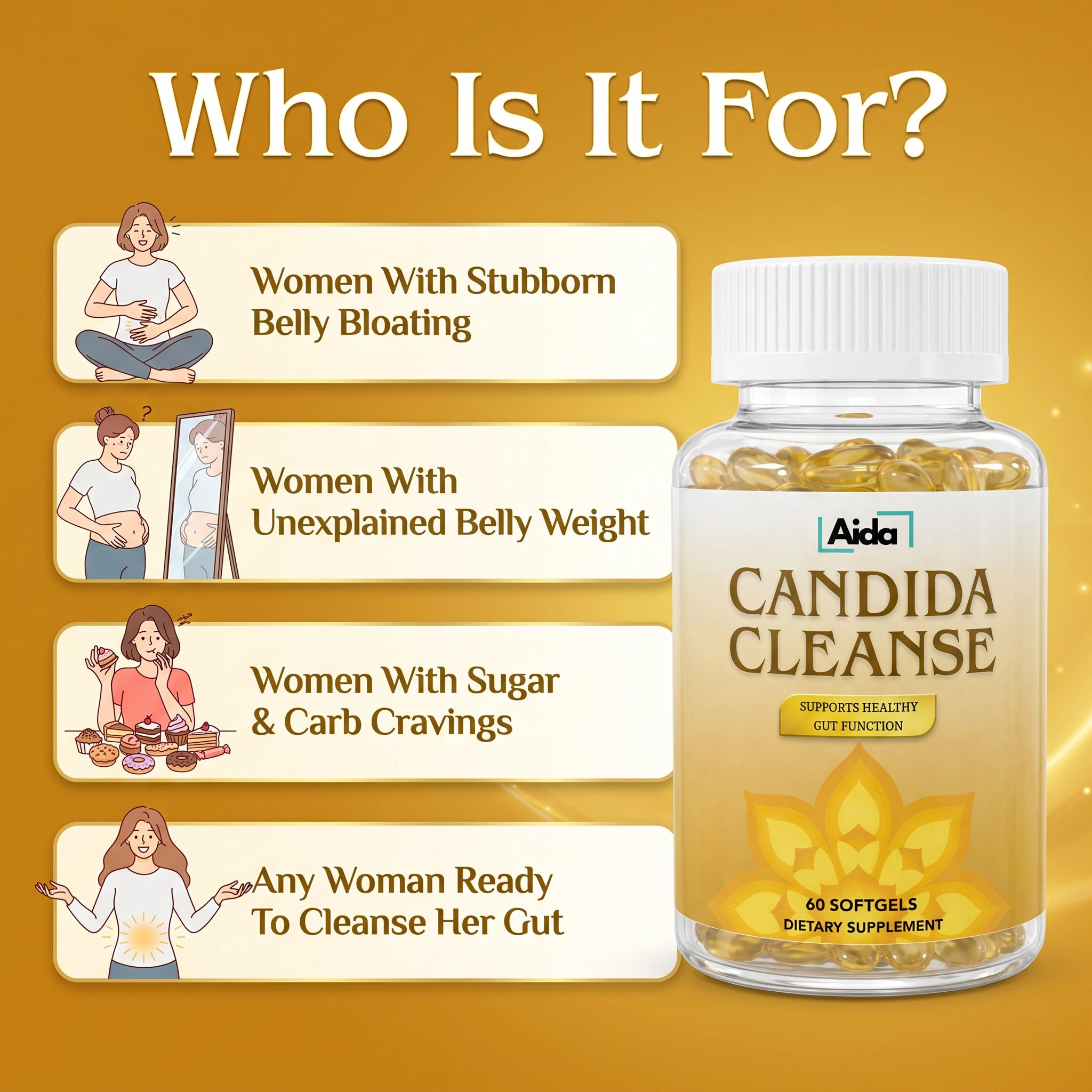 Aida™ - Candida Cleanse Softgels