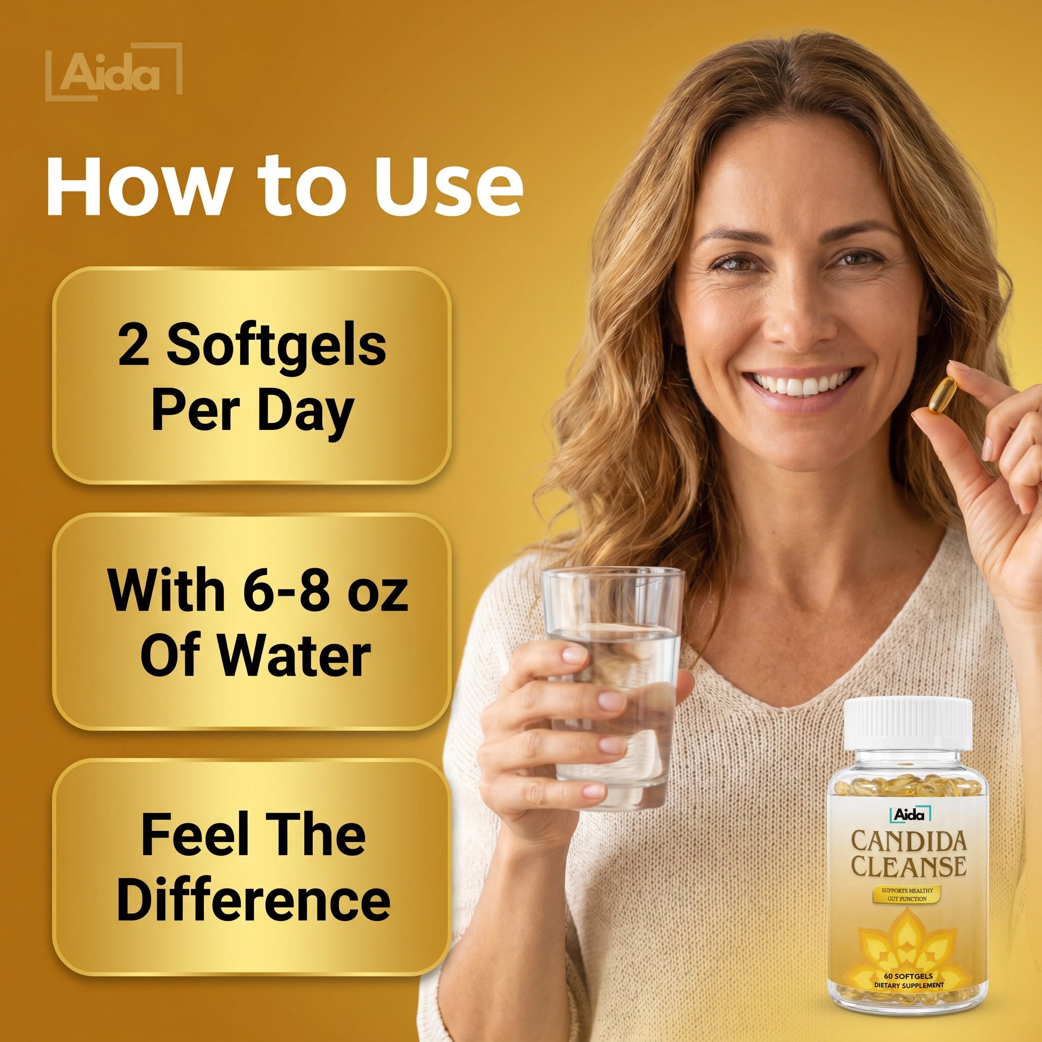 Aida™ - Candida Cleanse Softgels
