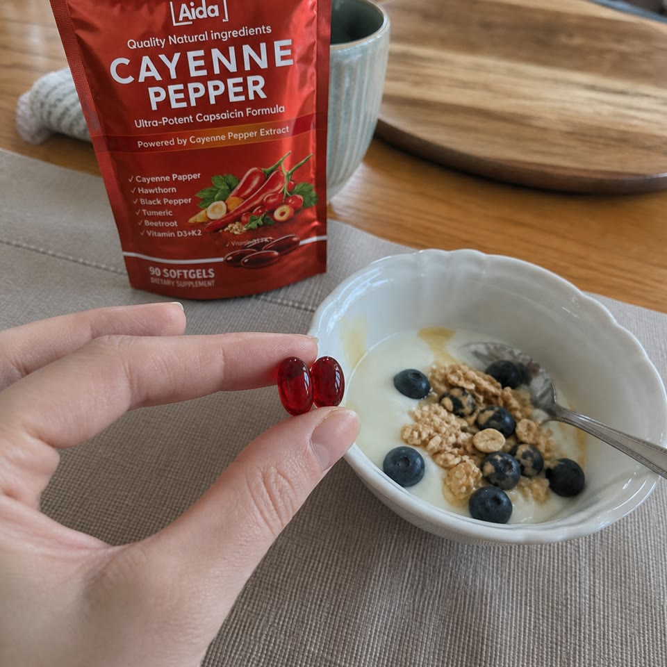 Customer photo shared with a review of Aida™ - Queen Cleanse Cayenne Softgels